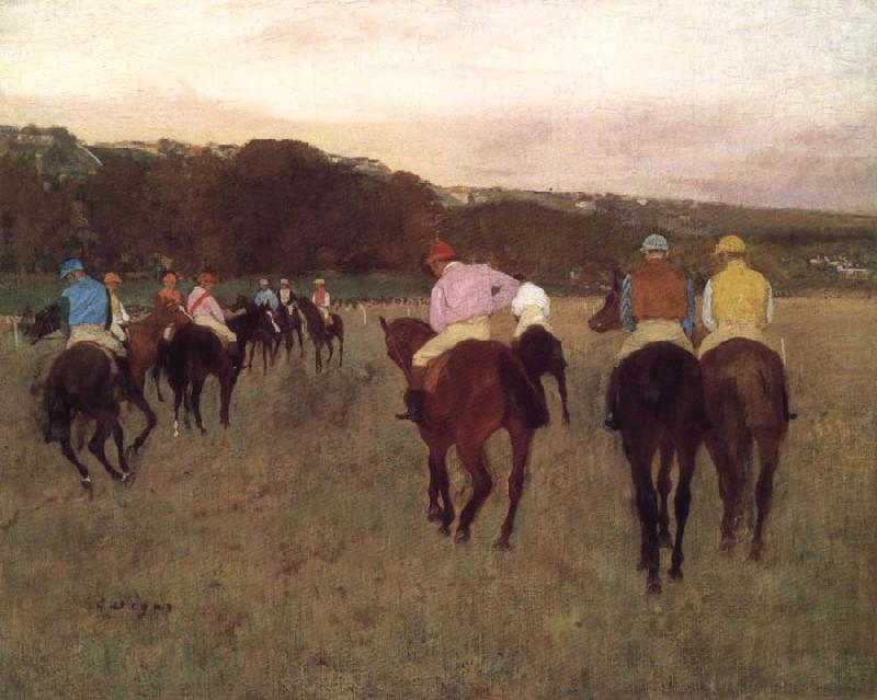 Racehorse ground, Edgar Degas